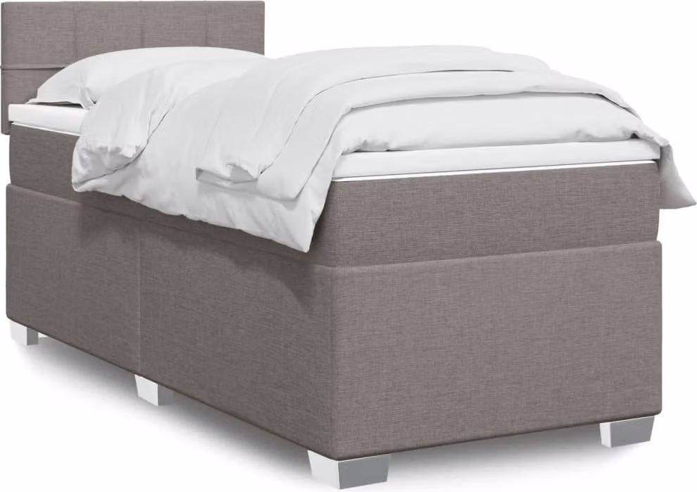 Maison Exclusive - Letto boxspring con materasso Taupe 80x200 cm Tessuto