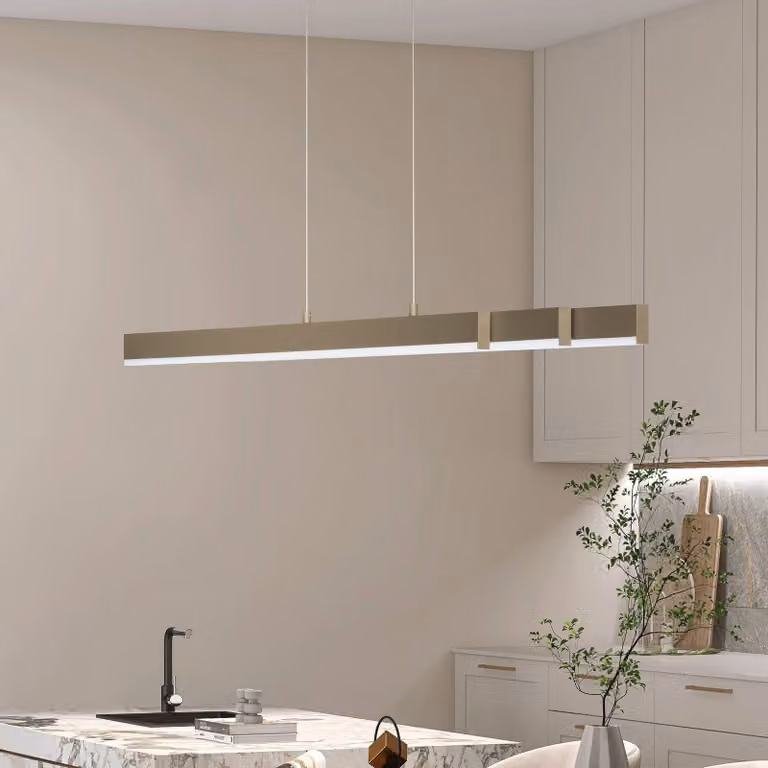 FISCHER & HONSEL Lampada a sospensione Vayana, dimmerabile, Marrone / Ruggine, Soggiorno / Sala da pranzo, Metallo, Moderno, Lampada a sospensione