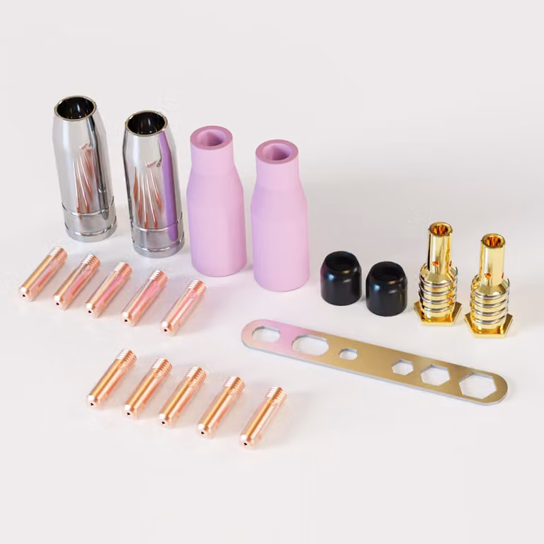 Kit accessori per pistole a spruzzo, composto da 19 elementi, inclusi kit di contatto per ugelli