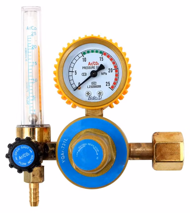 Regolatore di pressione Argon per il risparmio di gas, con manometro, per saldatura ad arco e MIG/TIG
