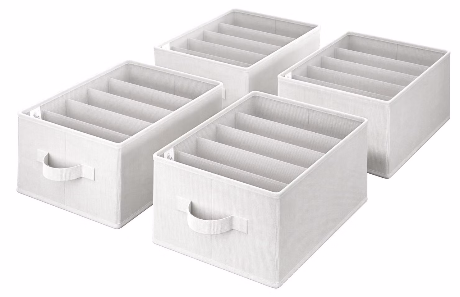 Omgoods - Set di 4 organizer per armadio - Organizer pieghevoli - Organizer per armadio per abbigliamento - Organizer per maglioni/pantaloni - Contenitori per la casa - Ispirazione dalla nonna