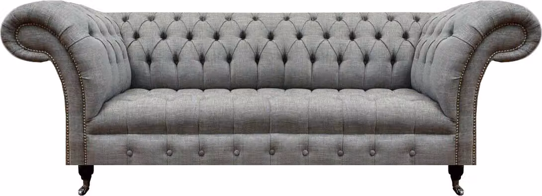 Wohnzimmer Dreisitzer Sofa Polstermöbel Chesterfield Couch Textil