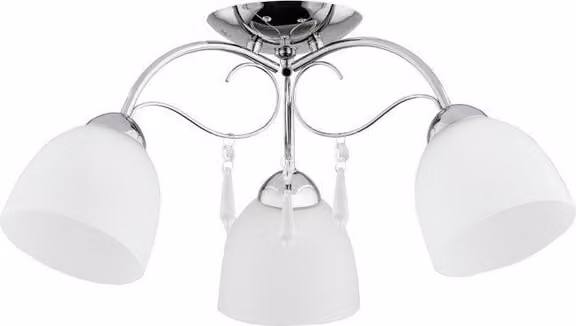 Lampada da soffitto NATA cromata 3xE27x15W in metallo, dimensioni: 26x56x56 cm, IP20, Alfa