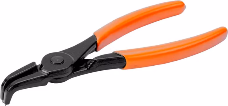 Pinza Bahco per anelli di sicurezza interni con ganasce angolate a 90°, brunita, 300 mm