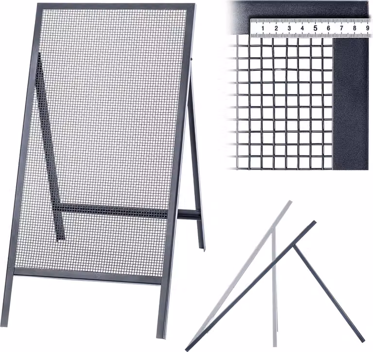 Setaccio da costruzione KADAX per sabbia, terra, muratura, 120x60cm, ghiaia, maglia da 8mm