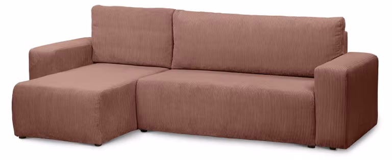 Divano a tre posti con funzione letto, modello Kingi, colore "Ziegelwärme" (che si traduce approssimativamente come "caldo mattone")