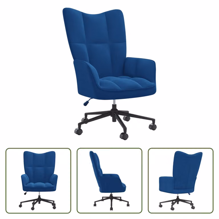 The Living Store reclinabile in velluto blu