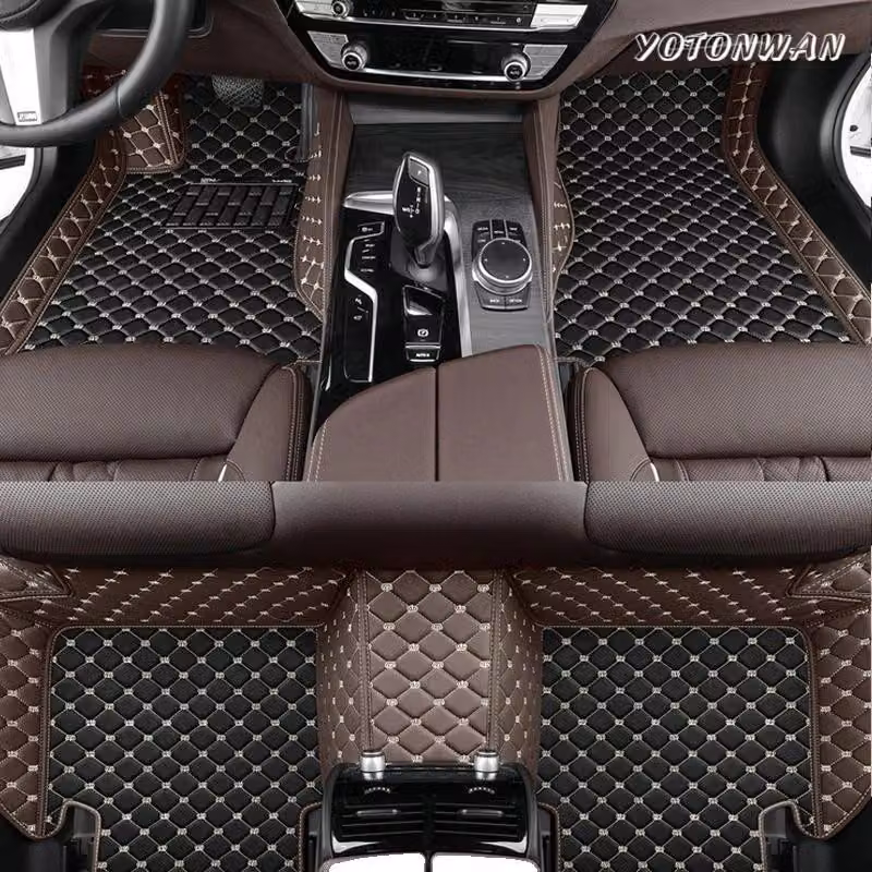 Tappetini per auto, design lussuoso, perfetti per Skoda Kodiaq, set di 3 tappetini-17