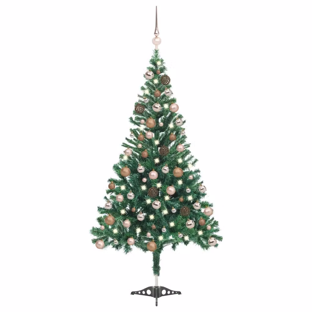 Maison Exclusive - Albero di Natale artificiale con luci e palline, 180 cm, 564 rami