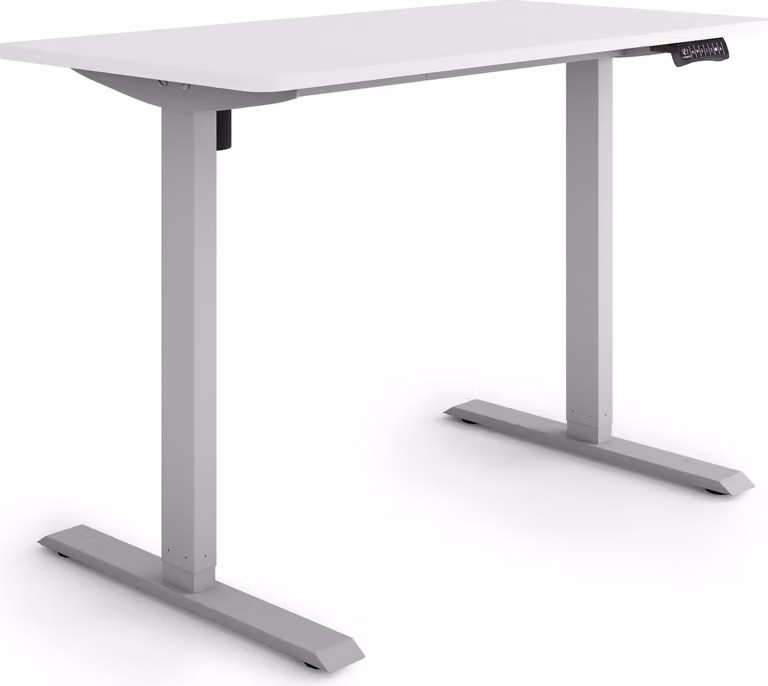 ESMART Germany ETX-121GW 120 x 60 cm Bianco Scrivania ergonomica in piedi/seduta Regolabile elettricamente in altezza in modo continuo 73,5 - 123,5 cm 3x memoria Promemoria attività Avvio/arresto graduale Montaggio rapido