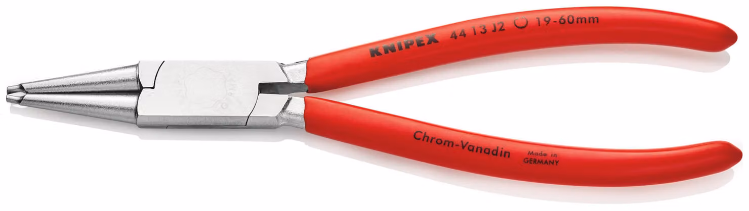 KNIPEX 44 13 J2 Pinza per anelli interni di fori con rivestimento in plastica cromato 180 mm