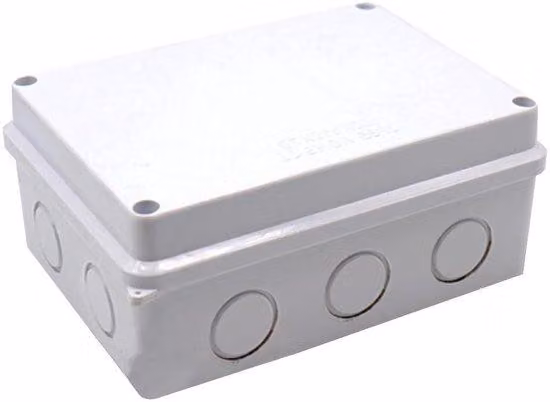 Custodia elettronica - Valigetta per utensili - Protezione per componenti elettronici - Resistente agli agenti atmosferici (grado di protezione IP55) - Dimensioni: 150x110x70 mm - Colore: bianco
