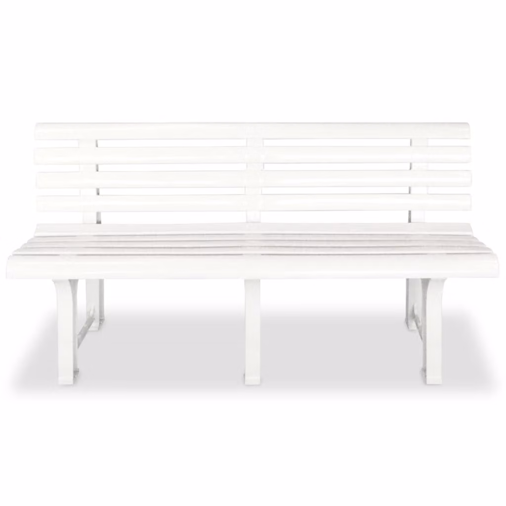 Panchina da Giardino 145,5 cm in Plastica Bianca