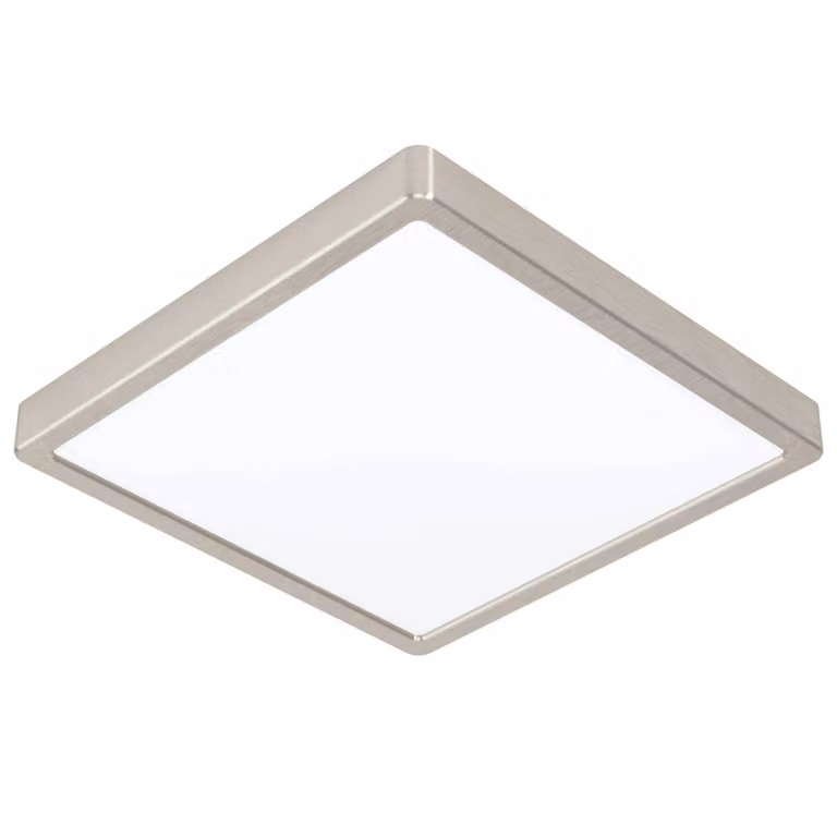 Eglo LED plafoniera a pannello Fueva 5 nichel opaco 29x29cm 20,5W 2450lm bianco caldo 3000K
