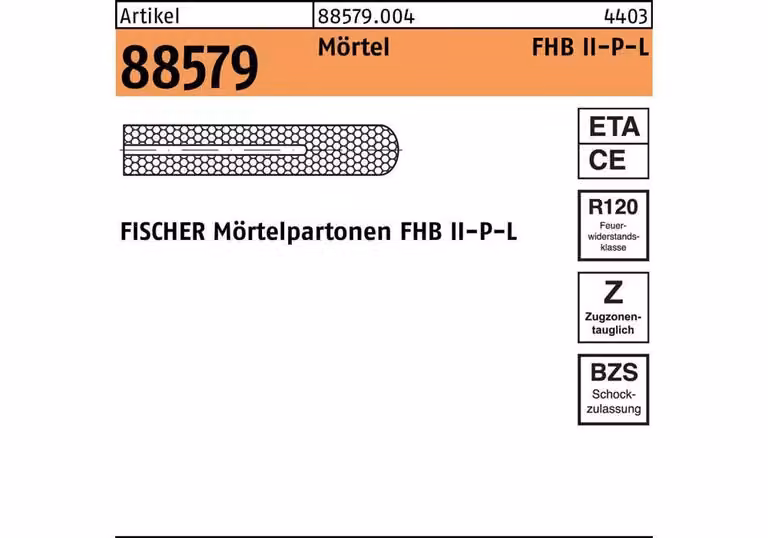 Fischer Patrone FHB II-P - Standard - FHB II-P 8 x 60 -10 Stk