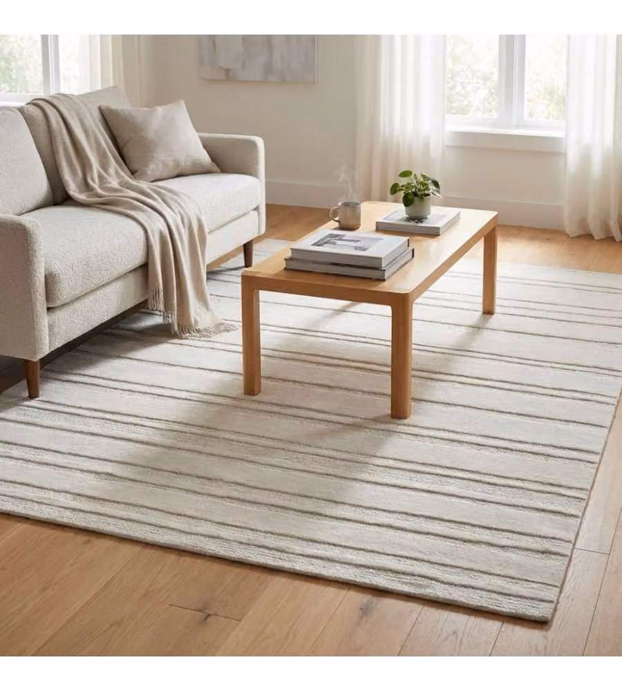 Cosma Tappeto Antoine in Lana Avorio Rettangolare 160x230 Moderno Bianco