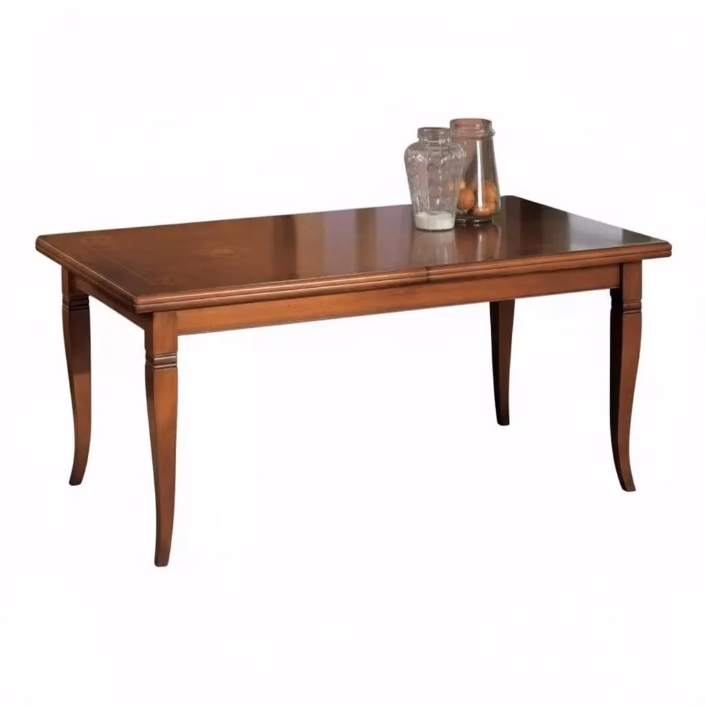 Set tavolo classico Bassano in legno intarsiato con 6 sedie Mobili 2G L/P/H: 180 x 90 x 78 cm – 1