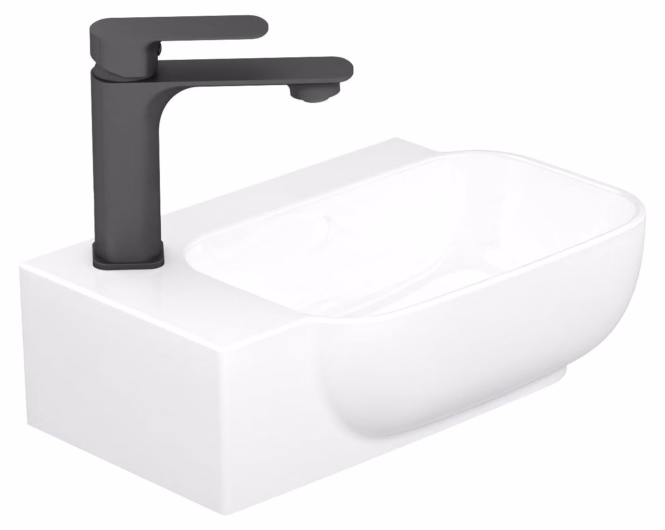 Lavabo EMKE, 40 x 25 x 14 cm, bianco