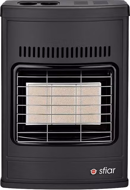 Stufa a gas metano SICAR ECO 40 nera da parete o da pavimento con potenza di 4200 Watt