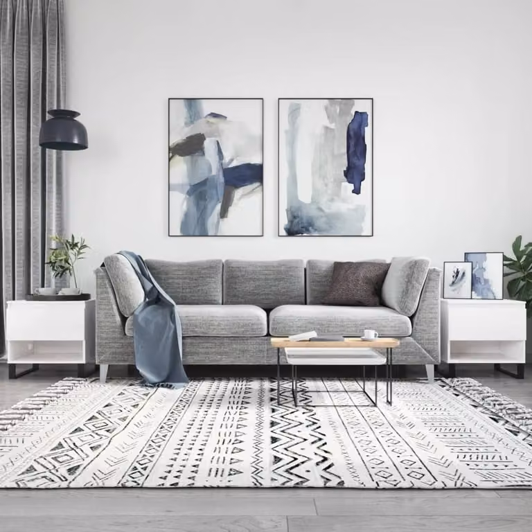 Maison Exclusive - Tavolini da salotto 2 pz. Bianco lucido 50x46x50 cm Materiale ligneo