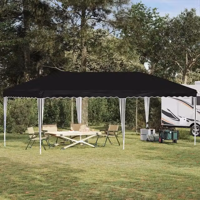 Gazebo a pop-up per feste nero L: 575 cm, P: 290 cm, H: 245 cm – 1