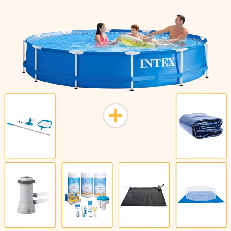 Piscina autoportante rettangolare - 366x76 cm - 7 pezzi - Modello S20477