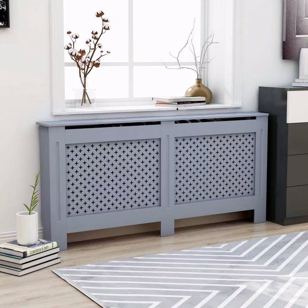 The Living Store Rivestimento per radiatori antracite 172x19x81,5 cm MDF