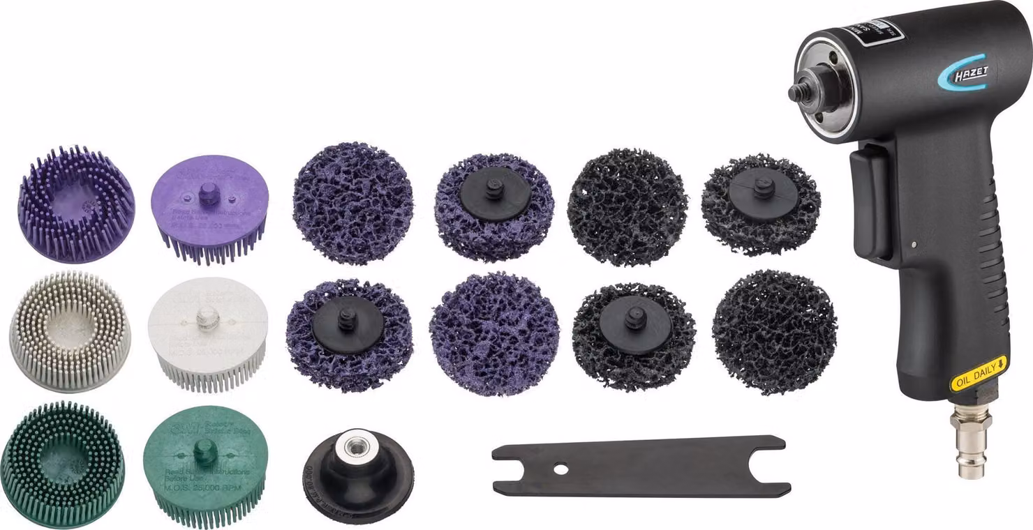 Set di levigatrici a setole Hazet, 9033-11/17