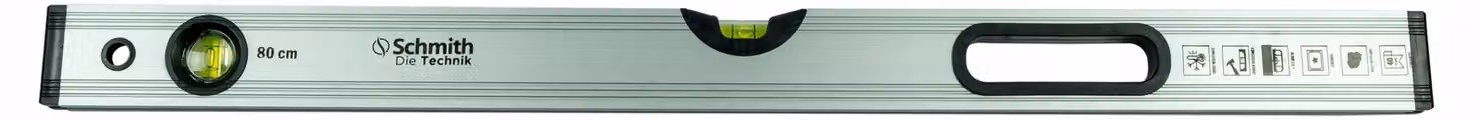 Livella a bolla professionale, anodizzata. Livella professionale da 80 cm, marca Schmith. Livella per muratori, livella per l'edilizia, strumento di misurazione, strumento di misurazione in alluminio, livella di alta qualità per cantieri, professionale
