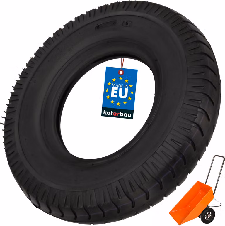 KOTARBAU® Pneumatico Carriola 8 PR Gomma ⌀ 41cm Nero Copertone per Ruota Carriola Resistente Facile damontare per Giardino Edilizia Agricoltura