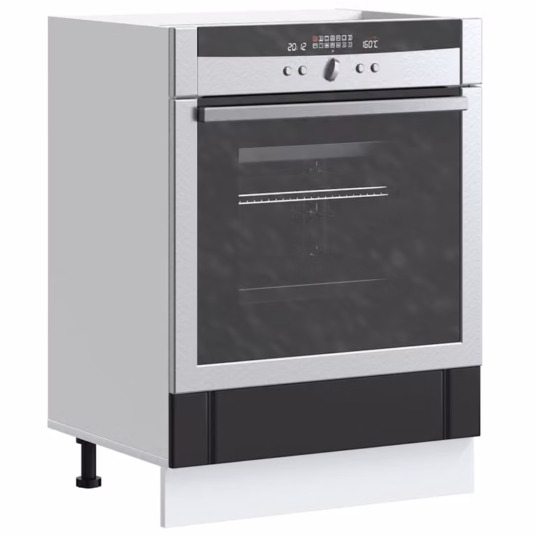 Armadio per forno vidaXL Lucca nero in legno e MDF per cucina