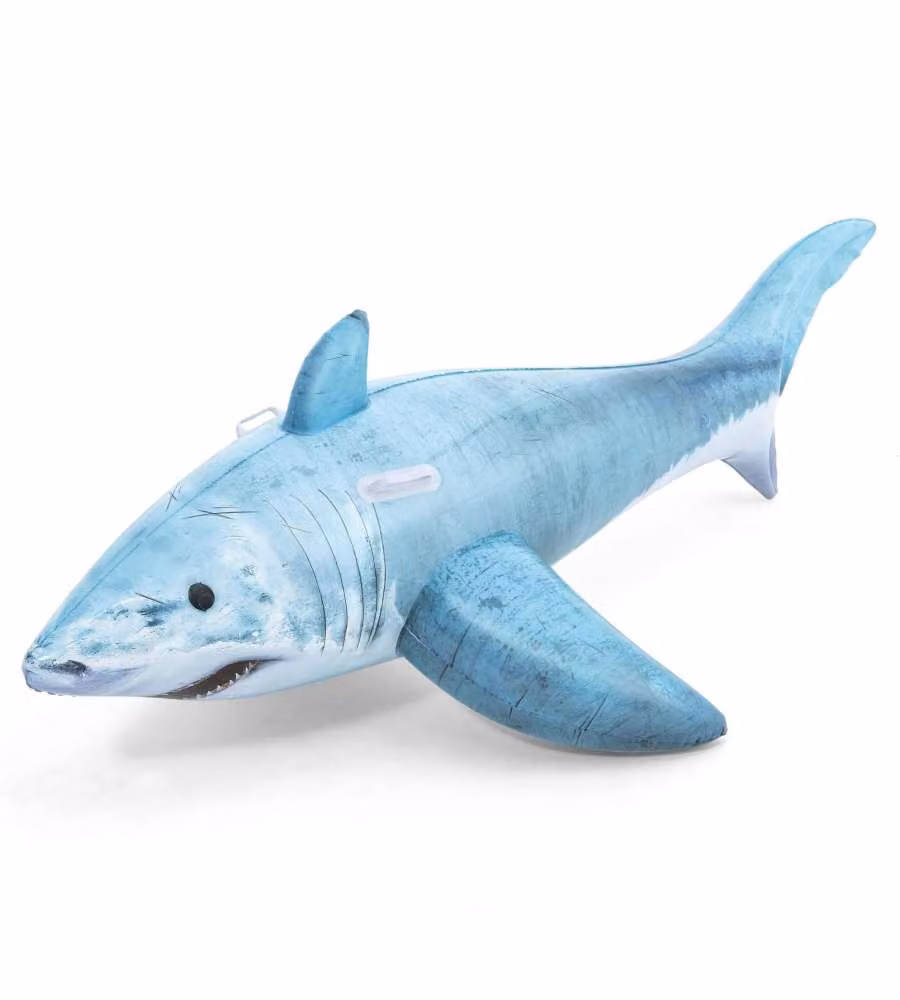 Bestway Cavalcabile Squalo 3D Gonfiabile 183x102 cm per Bambini 3+ Anni