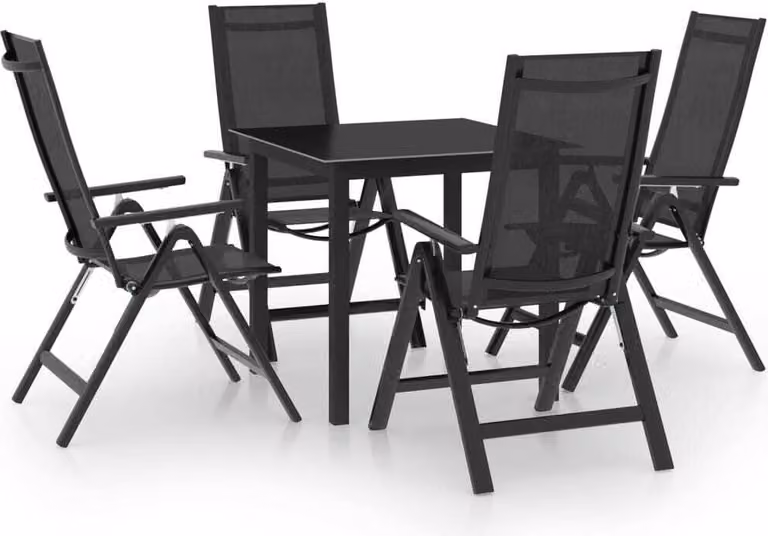 Maison Exclusive - Set da pranzo da giardino 5 pezzi in alluminio antracite