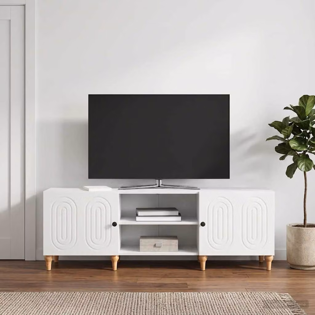 Mobile TV moderno vidaXL Bianco in legno ingegnerizzato L: 150 cm, P: 31 cm, H: 50 cm