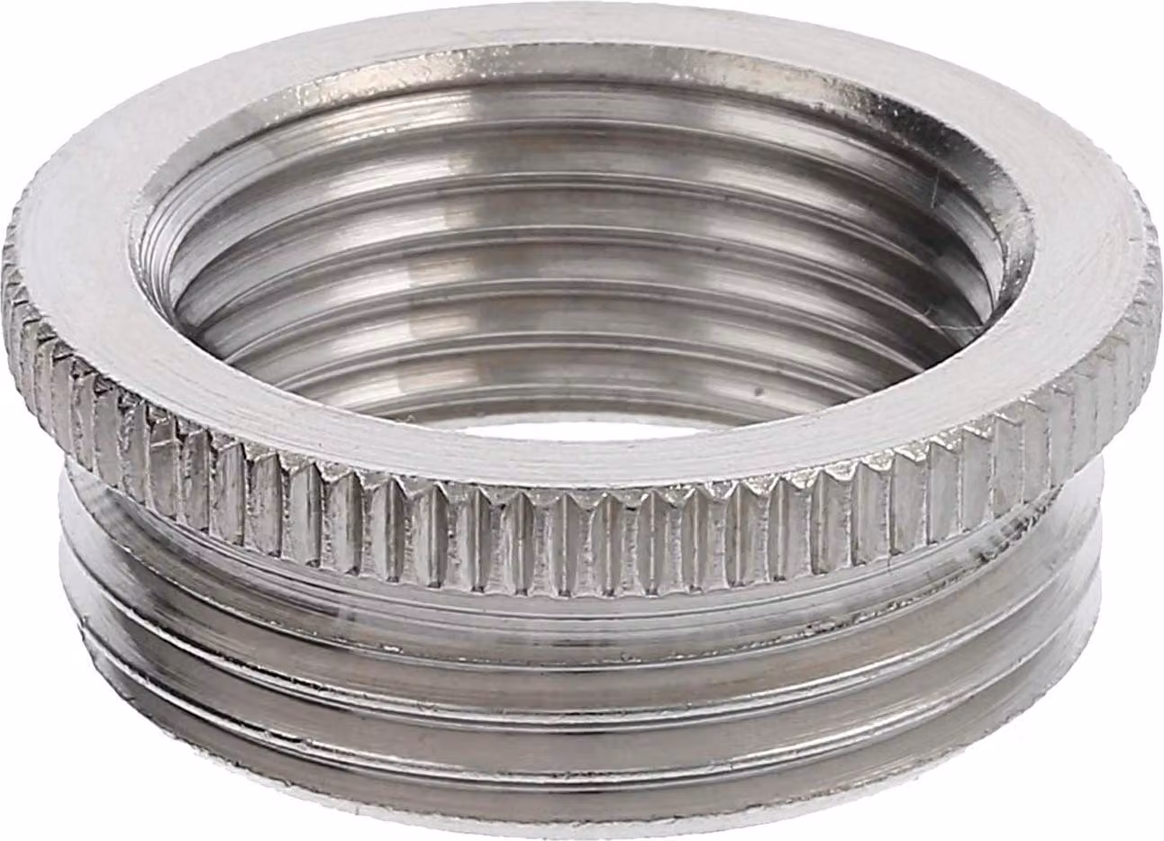 Adattatore WISKA M/PG da M25x1,5 a PG13,5x1,41 MZM-M/PG rotondo con zigrinatura Ottone (CuZn) nichelato Filettatura di collegamento
