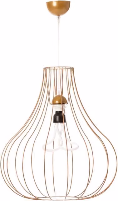 Lampada a sospensione Leonie KENDRA HOME in metallo color oro/ottone