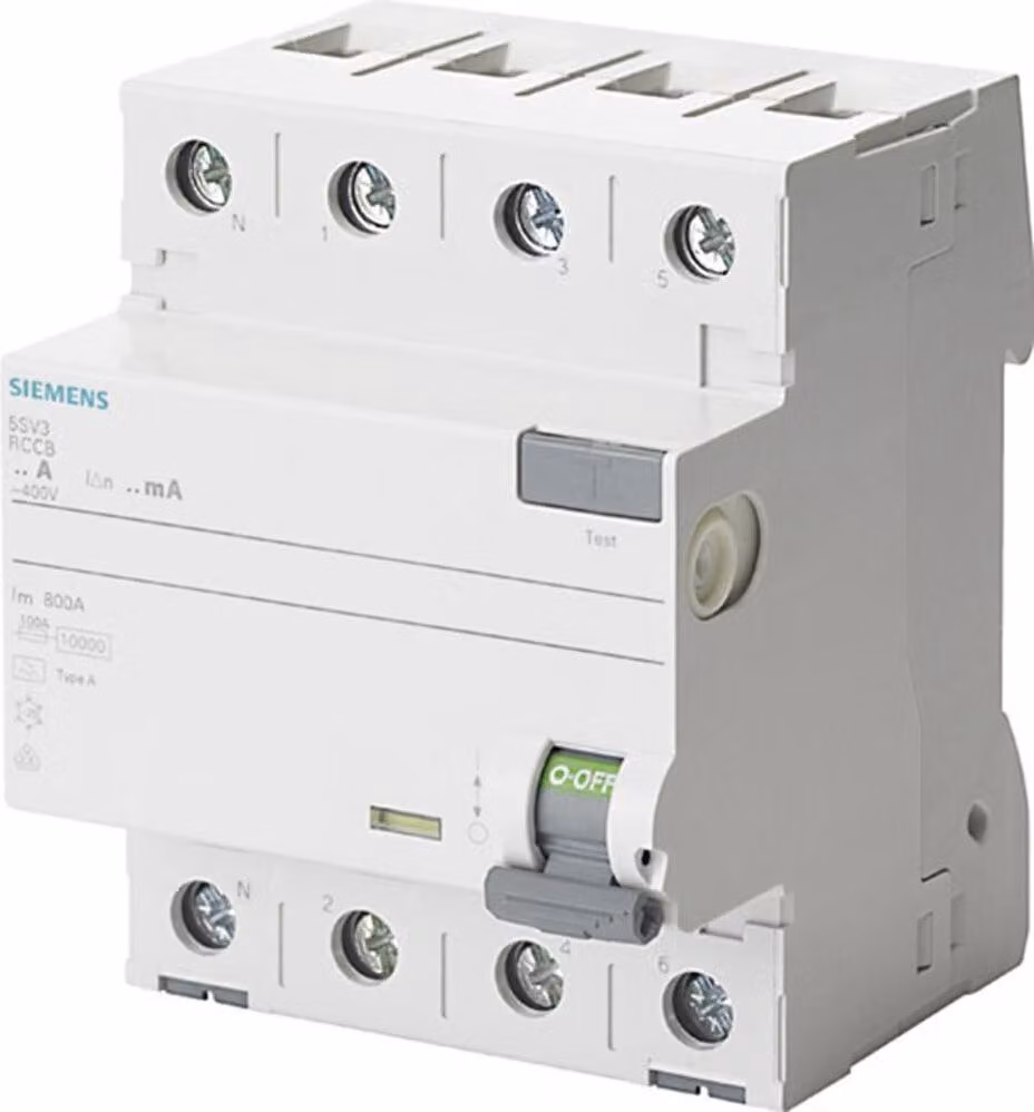Siemens RCD a 4 poli 63 A 400 V 5SV3646-6KL (5SV3646-6KL)