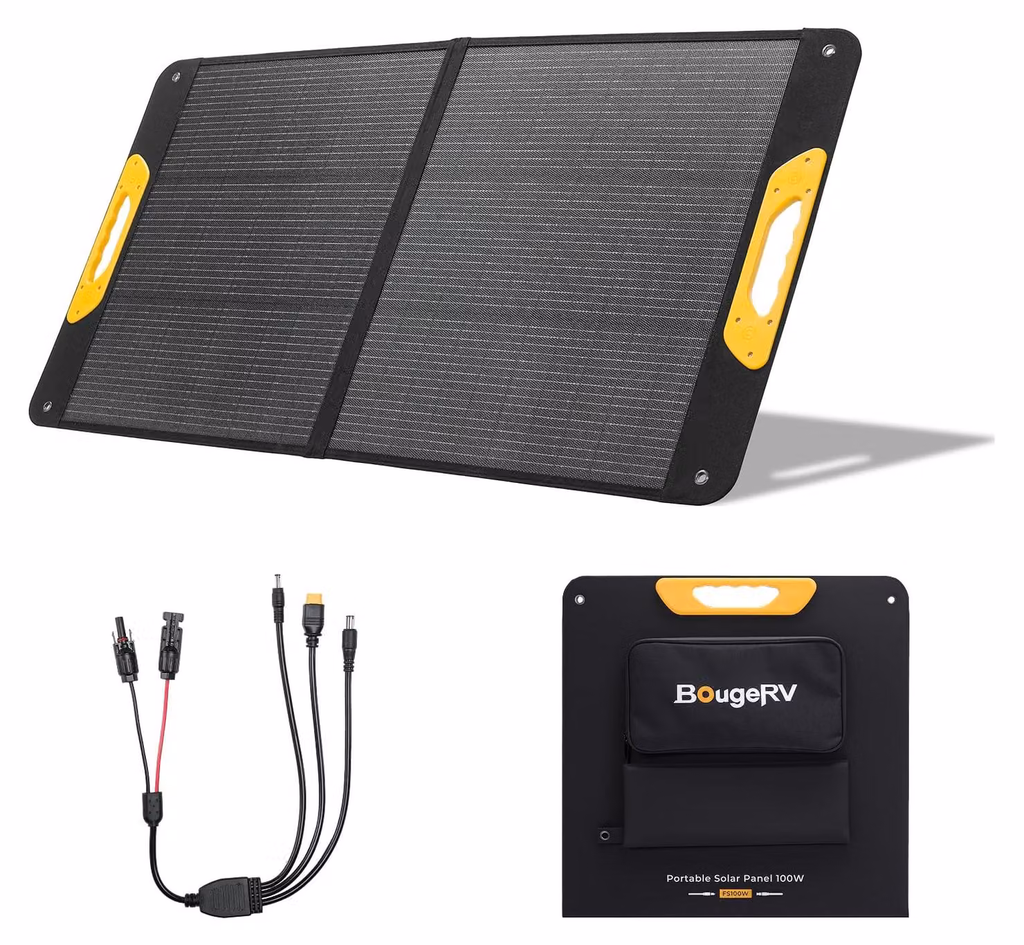 Pannello solare pieghevole da 100W, con efficienza del 25%, di tipo N, portatile, grado di protezione IP65