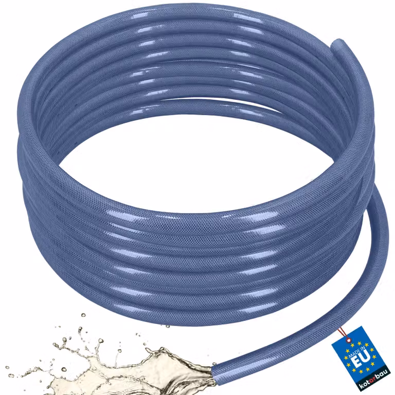 KOTARBAU® Tubo Aria Compressa Ø 25 mm / 4 mm Tubo Acqua 25 m Tubo Trasparente Flessibile PVC Blu