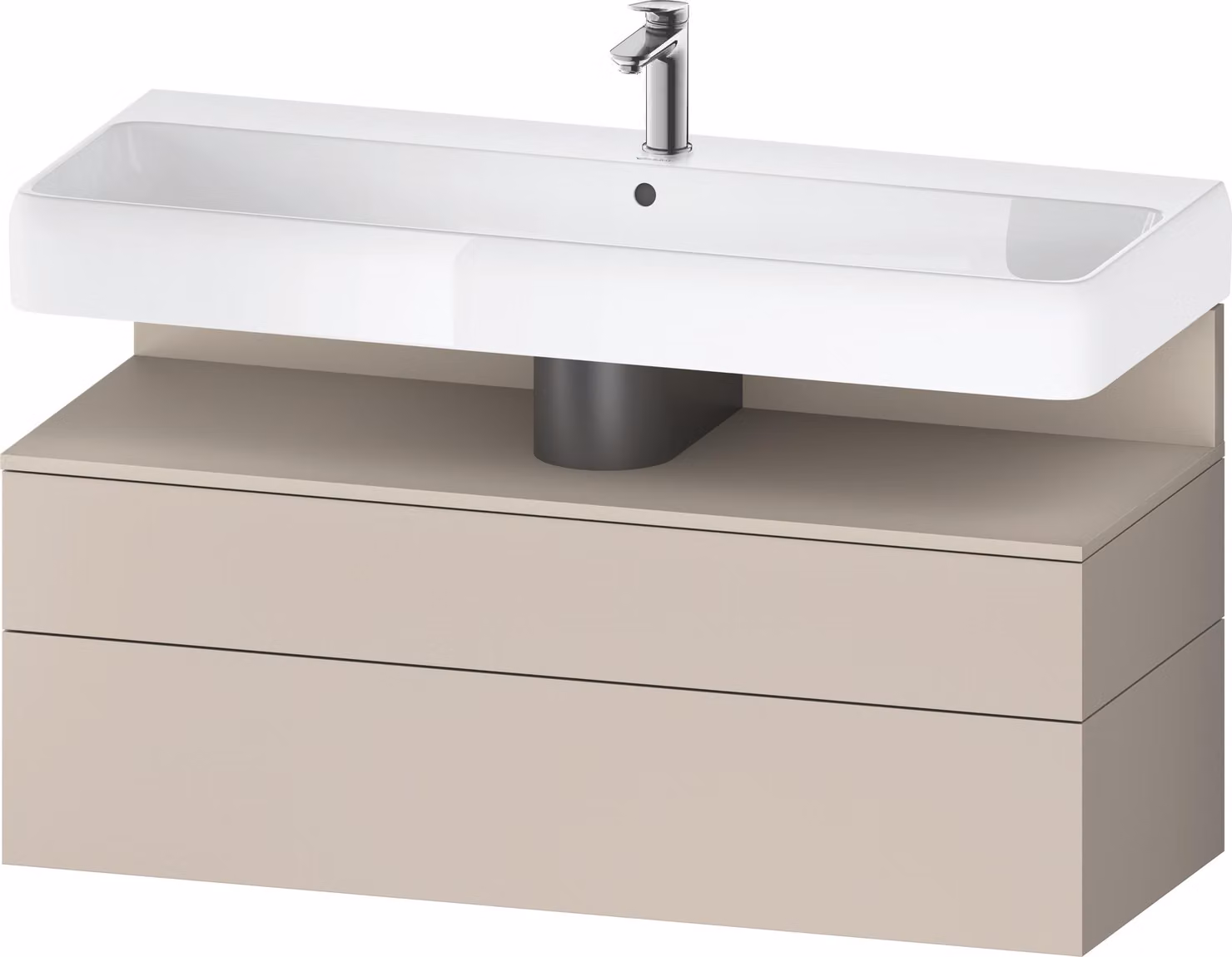 Duravit Collection One Meuble sous-lavabo, 1 tiroir et 1 tiroir, 1190x470x590mm, en niche Taupe Supermatt, QA4396083910010, QA4396083910010