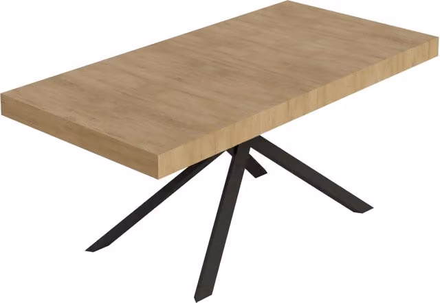 Tavolo allungabile 90x200/304 cm Niketis quercia natura gambe antracite