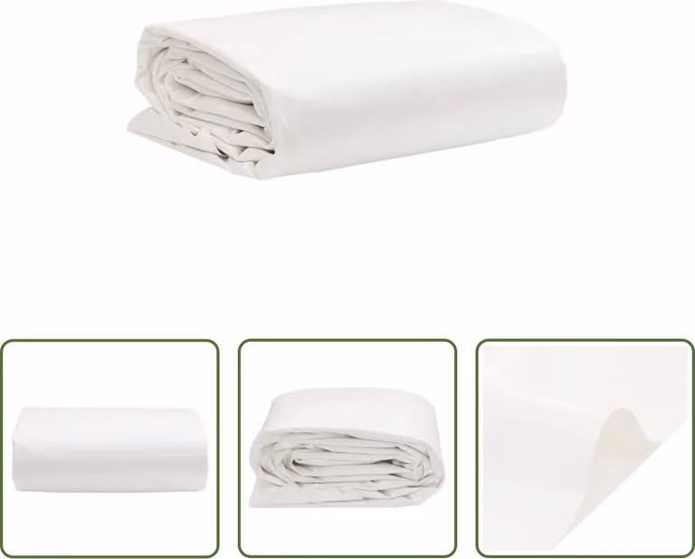 The Living Store Telone bianco 6x8 m 650 g/m²