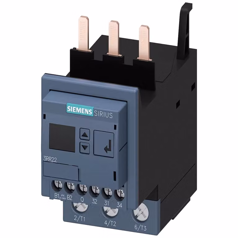 Relè di monitoraggio Siemens montabile su contattore 3RT2, collegamento a vite 3RR22431FW30