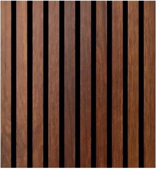 Set 12 Pannelli Decorativi 60x60 cm Motivo a Doghe in MDF e Feltro PET Rivestimento Murale Fonoassorbente Noce Chiaro