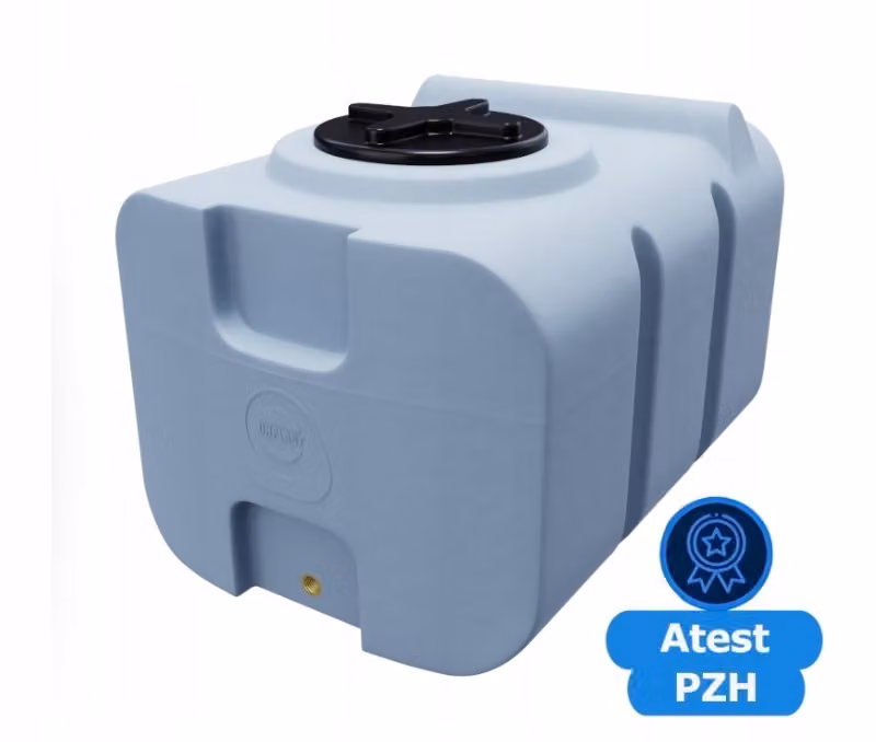 Serbatoio di plastica per acqua piovana grigia da 100l, per l'agricoltura 70x49x44.