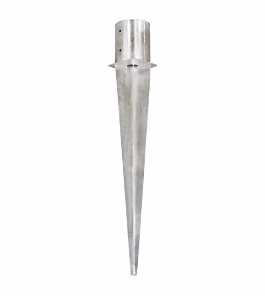 Picchetti di Terra 6 pz Argento 12x91 cm in Acciaio Zincato
