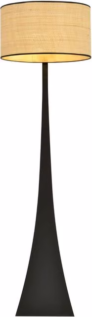 Lampada da terra Emibig Estrella rattan nero E27 157cm