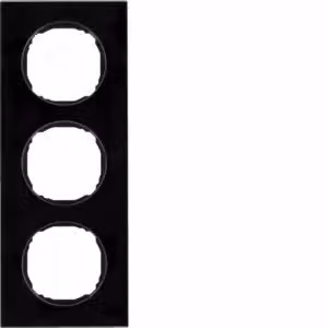 Berker 10132616 Cornice tripla, piatta, R.8, vetro nero