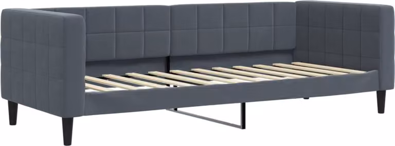 Letto da Giorno Grigio Scuro 80x200 cm in Velluto