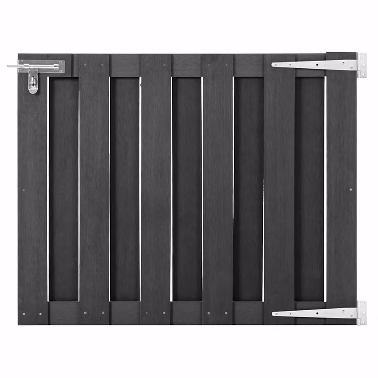 Cancello da giardino scorrevole singolo in WPC vidaXL Grigio L: 100 cm, H: 80 cm